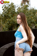 Skinny Teen Hazel Moore Flaunts Her Big, Perky Tits And Bush In The Backyard gallery from 18EIGHTEEN - #2