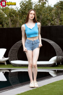 Skinny Teen Hazel Moore Flaunts Her Big, Perky Tits And Bush In The Backyard gallery from 18EIGHTEEN - #5