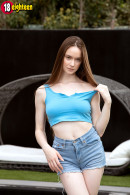 Skinny Teen Hazel Moore Flaunts Her Big, Perky Tits And Bush In The Backyard gallery from 18EIGHTEEN - #6