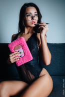 Sexy Student Midesa With A Transparent Body And Glasses gallery from CHARMMODELS by Domingo - #12