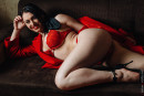 Emma`s Killer Curves And Red Coat With Red Lingerie gallery from CHARMMODELS by Domingo - #5