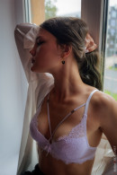 Adorable Polina With White Bra Poses Sexy On The Window gallery from CHARMMODELS by Domingo - #12