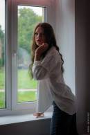 Adorable Polina With White Bra Poses Sexy On The Window gallery from CHARMMODELS by Domingo - #2