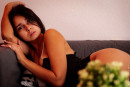 Super Sexy Asian Babe Midesa Poses On The Couch gallery from CHARMMODELS by Domingo - #11