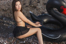 Layla Scarlett in Black Beach Surprise gallery from WATCH4BEAUTY by Mark - #7