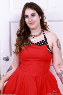 Gigi Red Dress Big Hairy Pussy Spreads gallery from ATKHAIRY by GB Photography - #1