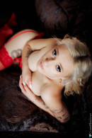 Red Stockings Sultry Boudoir Session With Orellia gallery from CHARMMODELS by Domingo - #2