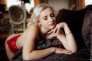 Red Stockings Sultry Boudoir Session With Orellia gallery from CHARMMODELS by Domingo - #5