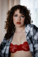 Curtains Closed As Ariel Larson Poses In Red Lace gallery from CHARMMODELS by Domingo - #9