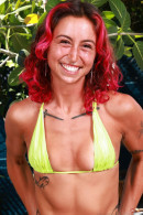 Jessie Belle Flashes Her Tits And Pits gallery from ATKHAIRY by GB Photography - #1