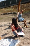 Sandra Z & Jaqueline D in Licking each other on the playground video from CLUBSEVENTEEN - #15