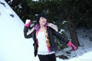 Nicoletta H in Snow ball throwing Nicoletta filmed by Betty video from CLUBSEVENTEEN - #12