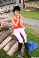 Lucy Q in Lucy does it on a log pile video from CLUBSWEETHEARTS - #8