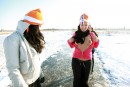 Gylve & Julia Z & Britt & Elise I in Ice skating at Zaanse Schans video from CLUBSWEETHEARTS - #12