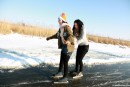 Gylve & Julia Z & Britt & Elise I in Ice skating at Zaanse Schans video from CLUBSWEETHEARTS - #7