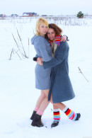 Lola F & Monica R in Innocent Teens Naked In The Snow gallery from CLUBSEVENTEEN - #13