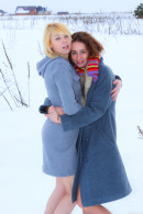 Lola F & Monica R in Innocent Teens Naked In The Snow gallery from CLUBSEVENTEEN - #2