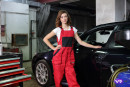 Tera Link in Cute Female Mechanic Plays Solo In The Car Service gallery from TMWVRNET - #15