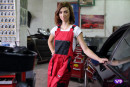 Tera Link in Cute Female Mechanic Plays Solo In The Car Service gallery from TMWVRNET - #4