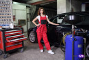 Tera Link in Cute Female Mechanic Plays Solo In The Car Service gallery from TMWVRNET - #5