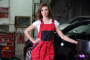 Tera Link in Cute Female Mechanic Plays Solo In The Car Service gallery from TMWVRNET - #8