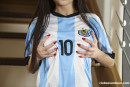 Rebecca Volpetti in Argentina Football Fan Finger Fucks Herself gallery from CLUBSEVENTEEN - #8