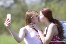 Charli Red & Kizzy Sixx in Young Lesbians Licking Pussy Outdoors gallery from CLUBSEVENTEEN - #1