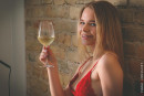 Juna in Relaxing And Drinking Wine In Red Lingerie gallery from CHARMMODELS by Domingo - #3