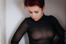 Short Haired Redhead Teenager Marija With Transparent Top And Tights gallery from CHARMMODELS by Domingo - #13
