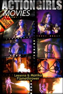 Leeanna & Monika in Flamethrower video from ACTIONGIRLS HEROES
