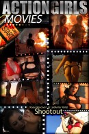 Rosie Revolver & LeeAnna Vamp in Shootout video from ACTIONGIRLS HEROES