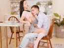 Milena Briz in Couple Studies Sex On Table gallery from ANAL-BEAUTY