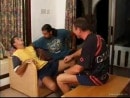 Kristina Gives Two Guys A Blowjob And Handjob While Riding A Fat Dick Kristina Gives Two Guys A Blowjob And Handjob While Riding A Fat Dick