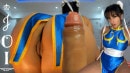 Sexy Angel Stripper in Chun Li Cosplay Oil On The Big Ass Twerking And Fucking Her Pussy GRINDING HER DILDO from ANALVIDS