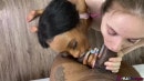 Two Girls Share Rome Major In A Sloppy Threesome!