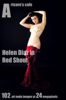 Helen Diaz in Red Shout gallery from ARTCORE-CAFE by Andrew D