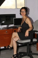 Latina Salina Sizzling Office Shoot