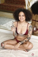 Kingsley Uses A Glass Toy On Her Wildly Hairy Cunt gallery from ATKHAIRY by GB Photography