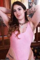 Gigi One Piece Strip And Hairy Pussy Spreading