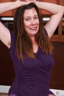 Elizabeth Strips And Spreads Her Mature Hairy Pussy