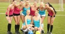 Lilly P & Cayla A & Violette & Tess C & Bailey & Naomi I & Nessy & Vanessa P in World cup kick off video from CLUBSEVENTEEN