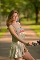 Cam Girl Merry Pie Riding Her Bike Without Panties gallery from CLUBSEVENTEEN