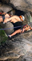 Sara J & Nessy & Ester B in Naked Mountain Climbing video from CLUBSEVENTEEN