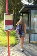 Public Masturbation Behind The Bus Stop