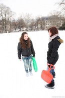 Tess C & Anita S in Two cute girls on a sled video from CLUBSWEETHEARTS