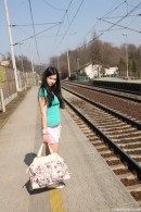 Jaqueline D in Masturbating at the train station gallery from CLUBSWEETHEARTS