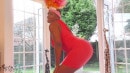 Brea Baker Takes Off Her Red Top