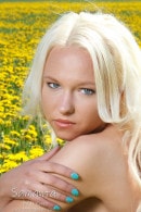 Standing Naked In A Sea Of Yellow Dandelions With Samanta