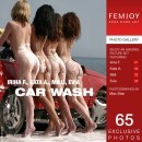 Evia & Irina F & Kata A & Milli in Car Wash gallery from FEMJOY by Max Stan