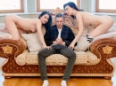Karolina Geiman & Skye Wood in College Slackers Enjoy A Threesome gallery from FIRSTBGG